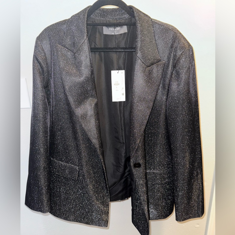 Primark Black and Silver Shimmer Blazer